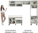 Cozinha Completa Madesa Reims Xa250003 com Armário e Balcão - Branco - Gaamerr maniia 