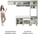 Cozinha Completa Madesa Reims 250004 com Armário e Balcão - Branco - Gaamerr maniia 