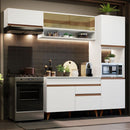 Cozinha Completa Madesa Reims 250004 com Armário e Balcão - Branco - Gaamerr maniia 