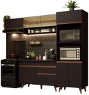 Cozinha Completa Madesa Reims 260007 com Armário e Balcão - Preto - Gaamerr maniia 