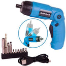 Parafusadeira à Bateria 3,6V Li-Ion Ultra Angular Bivolt + Kit de 12 Acessórios G12104/BR - Gamma