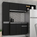 Armário De Cozinha 4 Peças Petra Preto - Móveis Arapongas - Gaamerr maniia 
