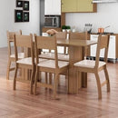 Conjunto Sala de Jantar Mesa com 6 Cadeiras Milano Poliman Carvalho/Savana - Gaamerr maniia 