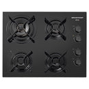Cooktop à Gás 4 Bocas Brastemp Ative! BDD61 Preto Vidro - Bivolt - Gaamerr maniia 