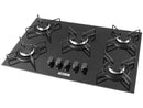 Cooktop a Gás 5 Bocas Built Soft Bivolt Automático Preto - Gaamerr maniia 