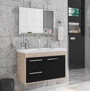 Gabinete para Banheiro com Cuba e Espelheira Max 63cm Berlin/preto Haus - ofertasbacanassss